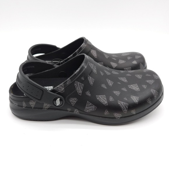 Skechers (Men\'s 8) Black Superman DC Work Clogs Arch Fit Slip Resistant  Shoes main image 4